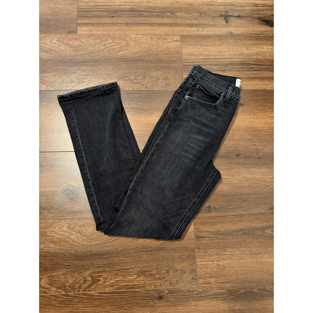 Reformation Jeans Womens High Rise Straight Leg Denim Pants Faded Black